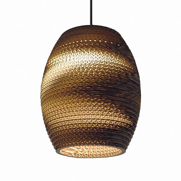 Graypants Scraplight Oliv Pendel - Elegant lampe i genanvendt pap