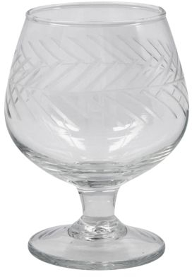 Cognacglas Crys fra House Doctor - Klar, 7x11 cm