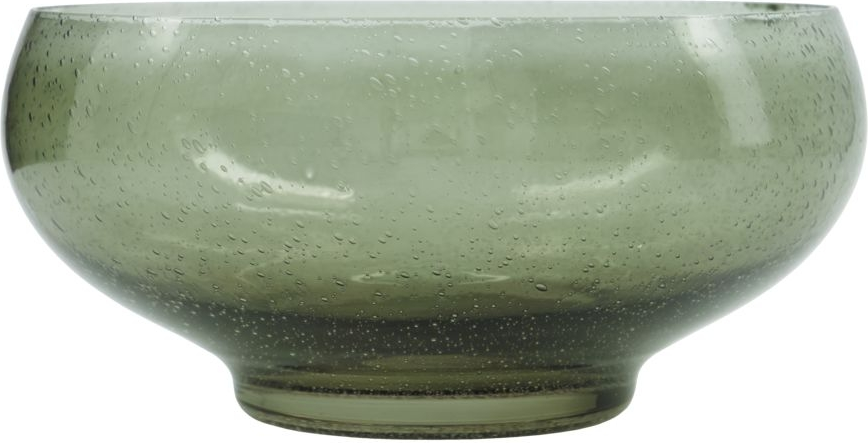 Elegant grøn glasskål fra House Doctor - Ø18 cm
