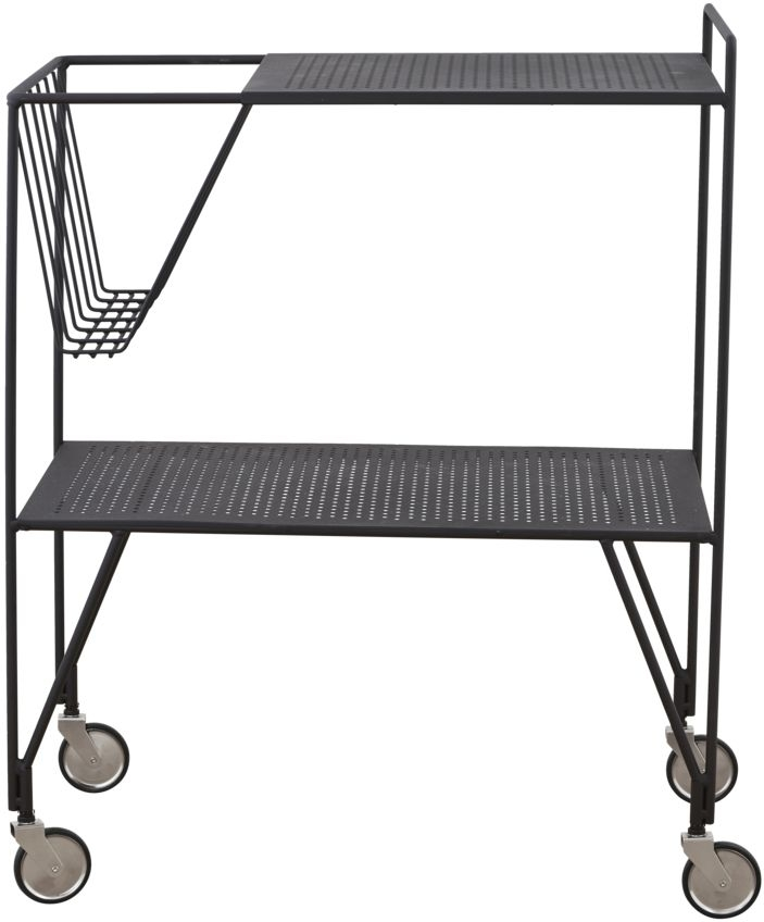 Elegant Sort Trolley Rullebord i Stål fra House Doctor