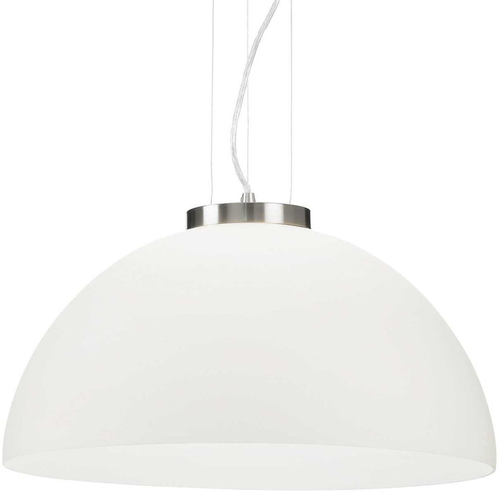 Pendellampe Ideal Lux Etna ø500 X H300-2390 Mm Hvidkrom Glas  8021696027906