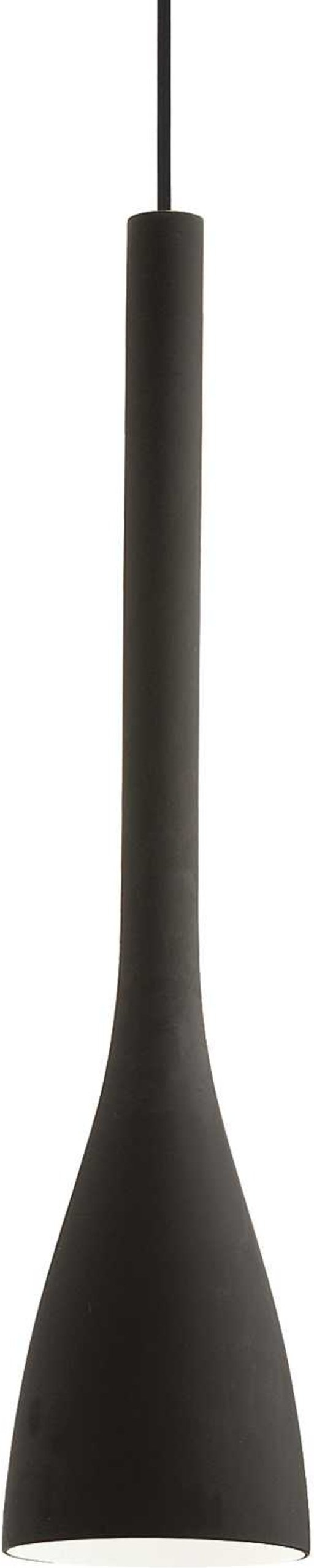 Elegant Flut Pendellampe fra Ideal Lux i Sort Glas