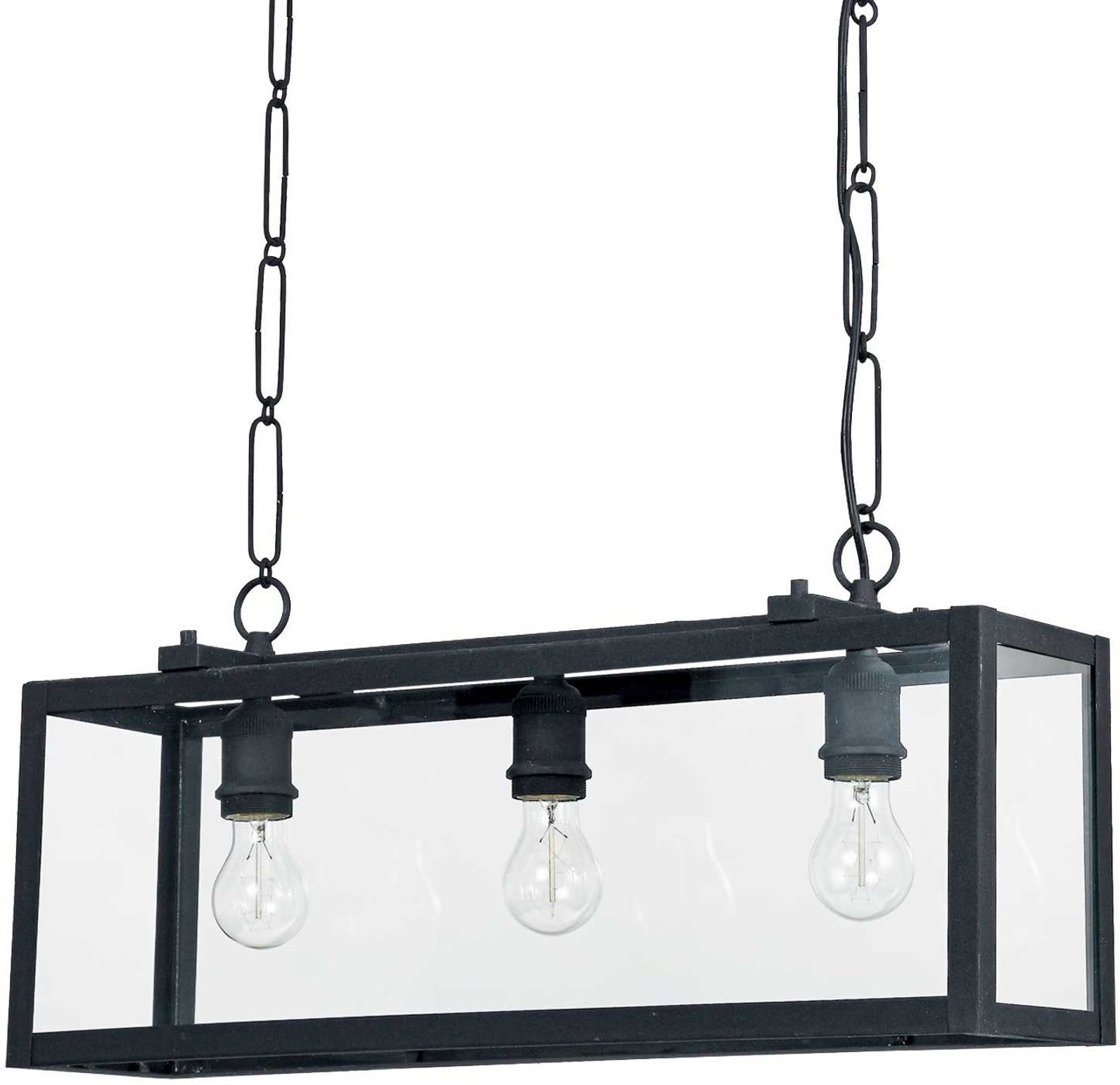 Pendellampe Igor fra Ideal Lux - Matsort Metal og Glas