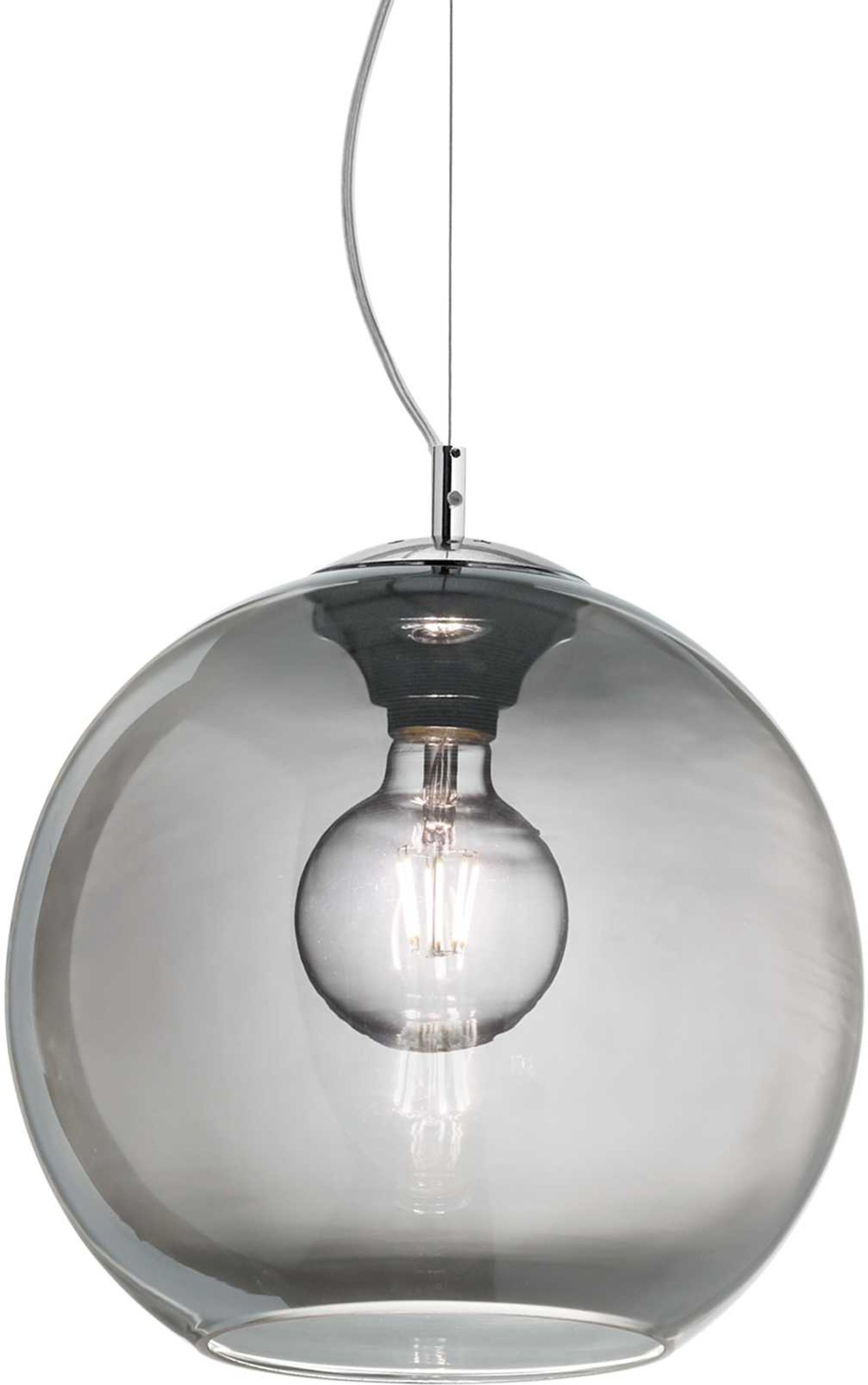 Pendellampe Ideal Lux Nemo - Ø400 mm, Røgkrom, Justerbar