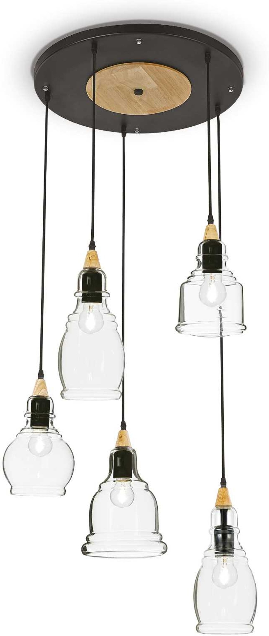 Pendel Lampe Ideal Lux Gretel - Højdejusterbar, Matsort Design