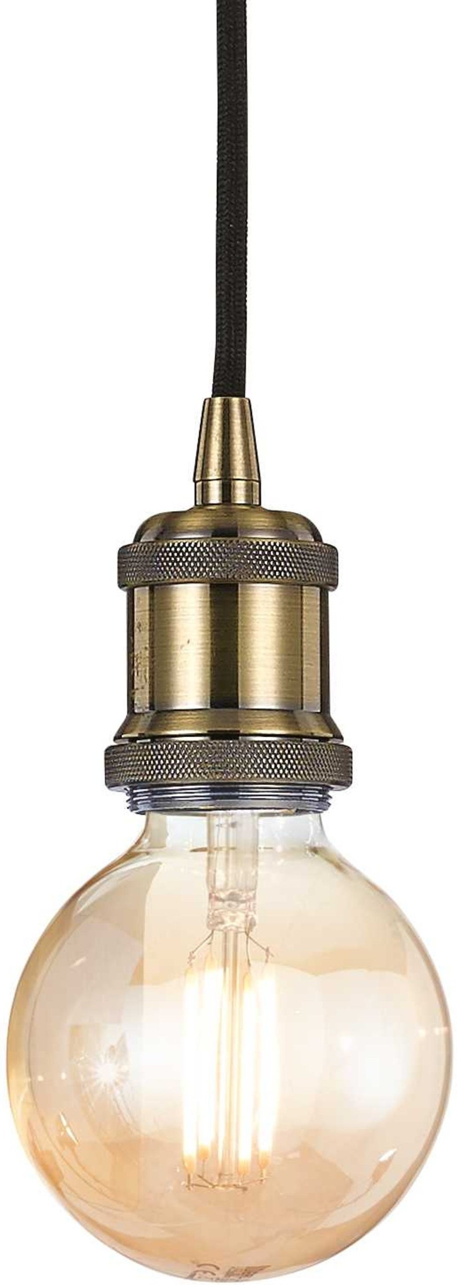 Pendellampe Ideal Lux Frida ø100 Mm Justerbar Højde 300 - 1500 Mm Brændt Metal  8021696122083