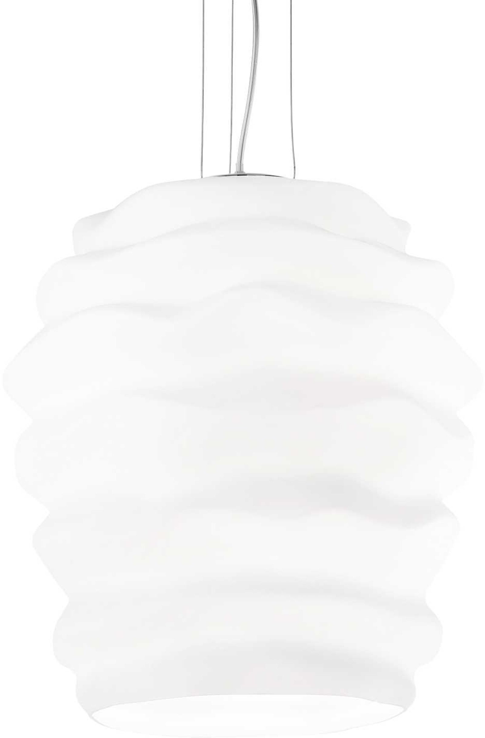 Pendellampe Karma fra Ideal Lux - Hvid Krom, Justerbar Højde