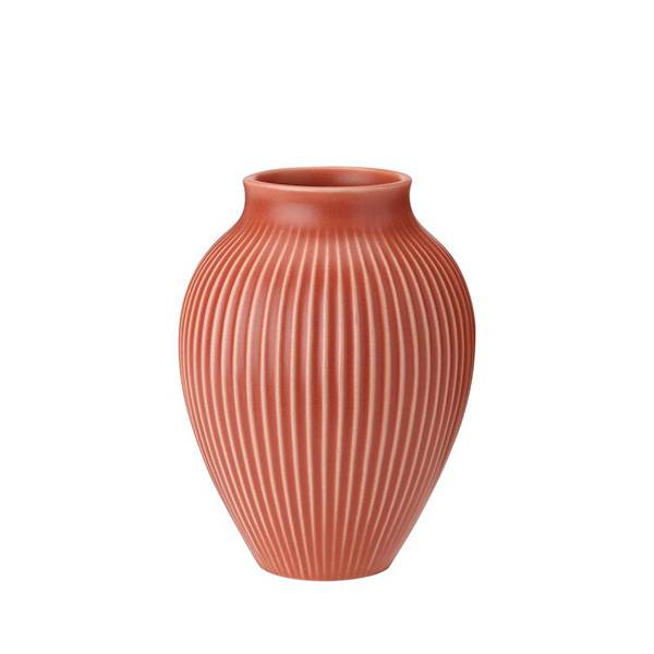 Knabstrup Vase 20 cm Rippel - Coral til Mors Dag!