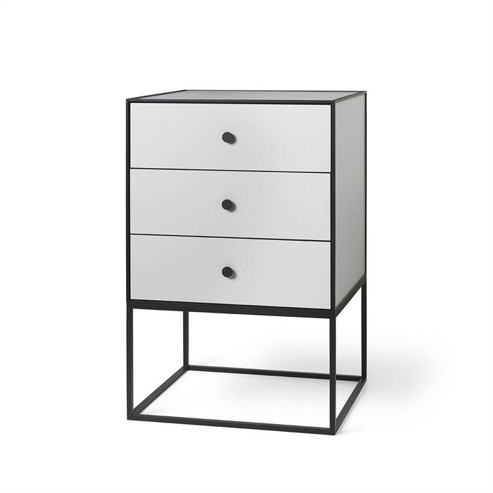 Audo Copenhagen Frame 49 Sideboard Inkl 3 Skuffer Og Stel - Light Grey  5709262110544