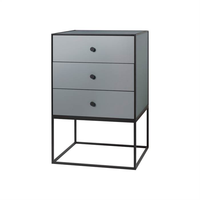 Audo Copenhagen Frame 49 Sideboard Inkl 3 Skuffer Og Stel - Dark Grey  5709262110537