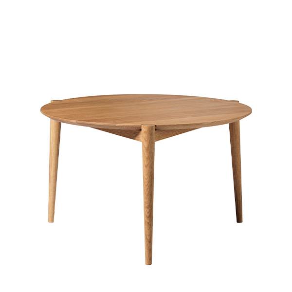 FDB Møbler D102 Søs Sofabord i Massiv Eg - Ø70 cm