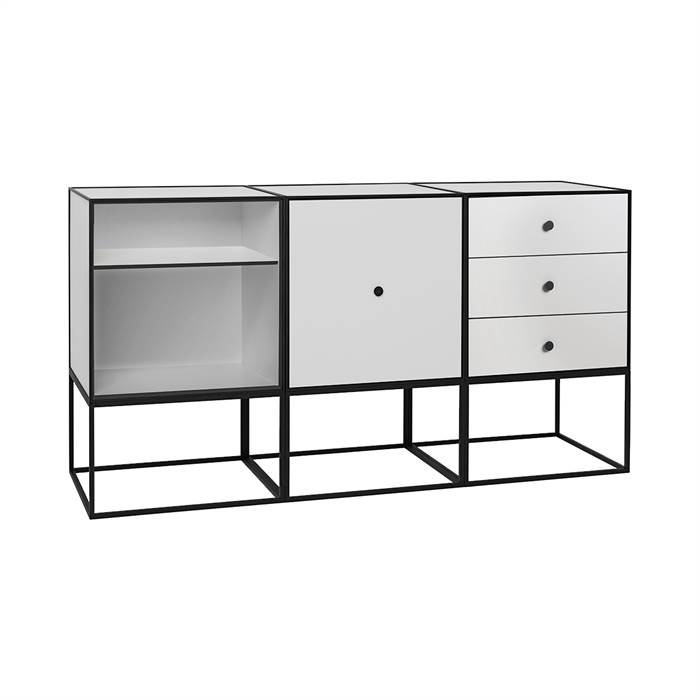 Audo Copenhagen Frame 49 Sideboard Trio Inkl Base - Light Grey  5709262110780
