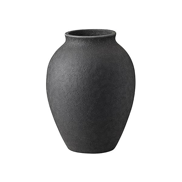 Knabstrup Vase i Sort Keramik - Tidløs Elegance