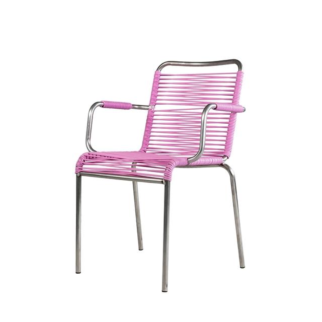 Fiam Mya Spaghetti Havestol Med Armlæn - Pink Elegance