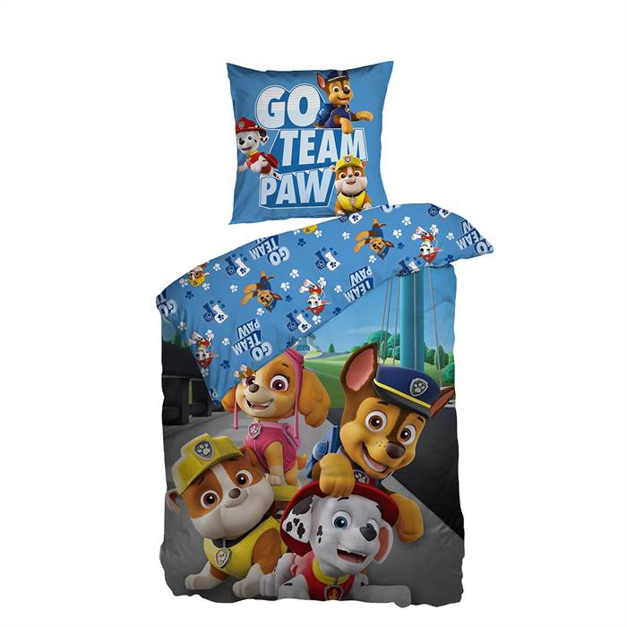 Paw Patrol Sengetøjssæt i Økologisk Bomuld - Farverigt!