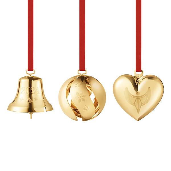 Georg Jensen 2024 Julepynt Sæt - Forgyldt Elegance