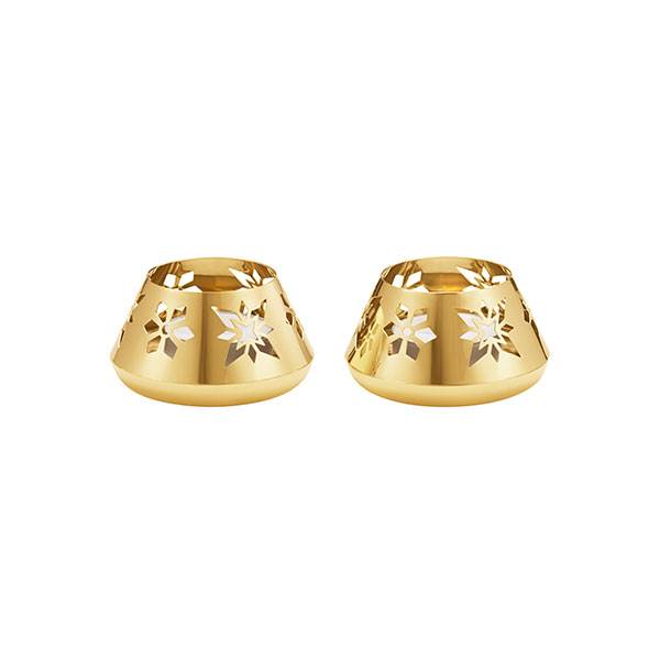 Georg Jensen 2024 Guldbelagte Fyrfadsstager - 2 Stk