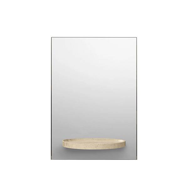Ferm Living Symmetry Spejl med Bakke - Travertine