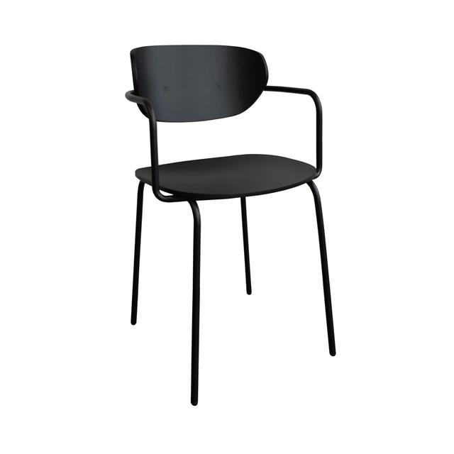 H?bsch Arch Spisebordsstol Sort  5712772137062