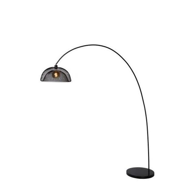 Lucide Mesh Gulvlampe i Sort – Elegant Belysning til Hjemmet