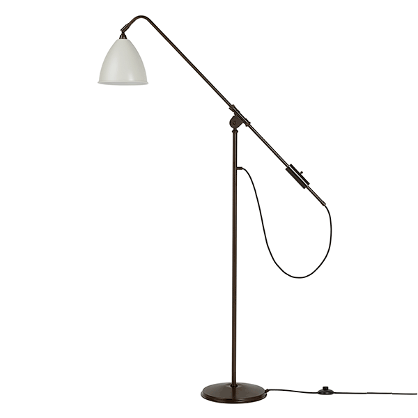 Elegant Bestlite BL4 Gulvlampe i Sort Messing og Hvid