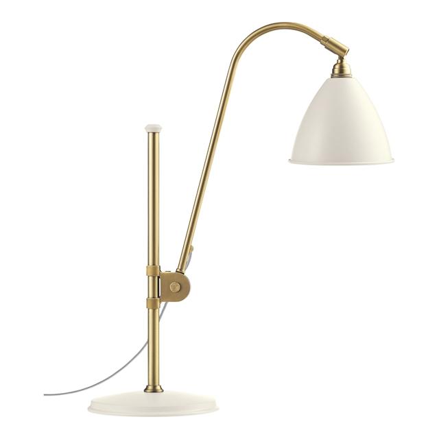 Gubi Bestlite BL1 Bordlampe - Mat Hvid & Messing
