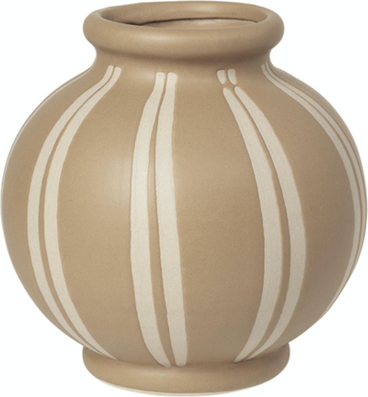 Vase Broste Copenhagen Wilma Keramik Beigehvid ø178 X H178 Cm  5710688199389