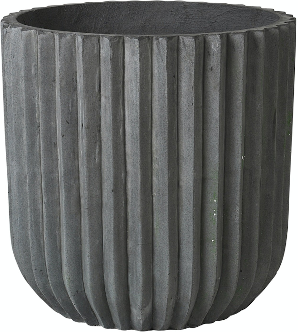 Udendørs Urtepotte Og Plantekrukke Broste Copenhagen Fiber Fibercement ø50 X H50 Cm Sort  5710688154081