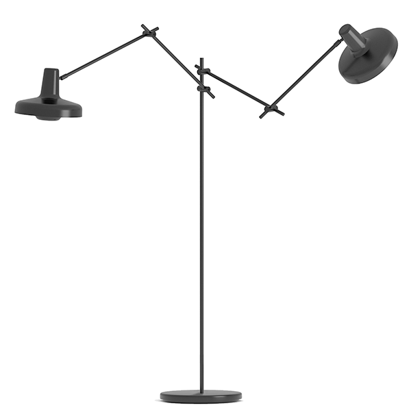 Grupa Arigato Double Gulvlampe i Sort - Elegant Design