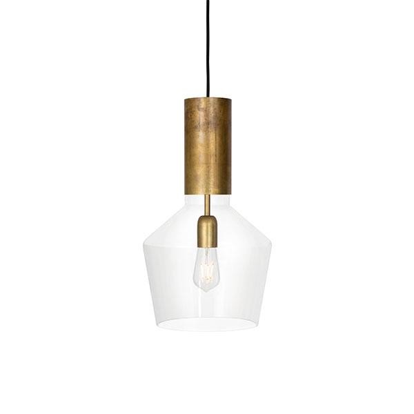 Elegant Pendel i Klart Glas & Messing – Stilfuld Belysning