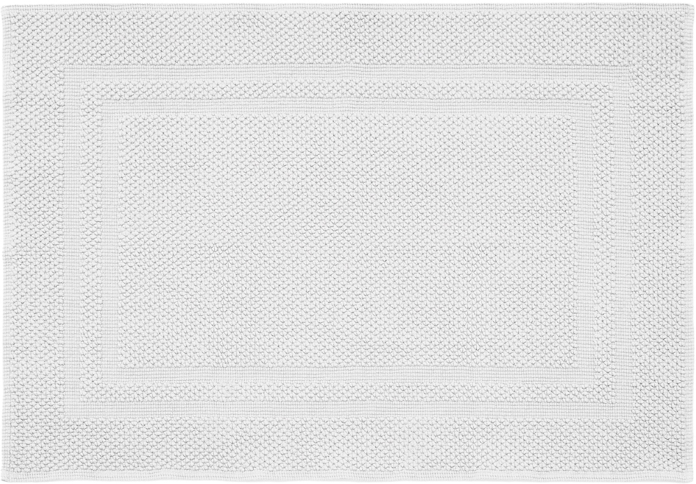 Vendbar Jacquard Bademåtte fra Kave Home - Hvid Elegance