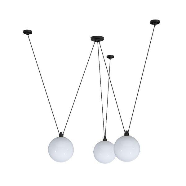 Elegant Lampe Gras N325 Pendel med 3 Glasskærme