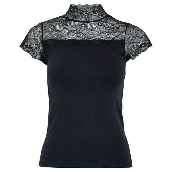 Minus Vanessa Short Sleeve High Neck - Black