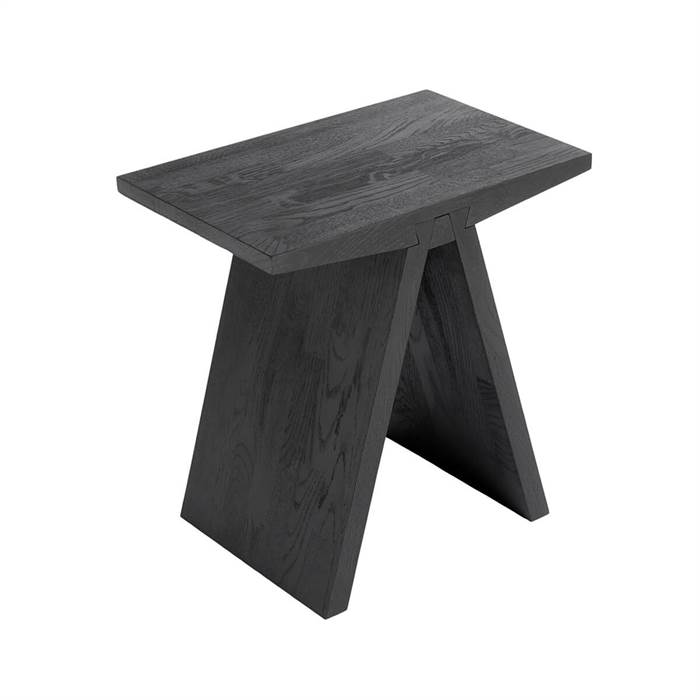 Muubs Angle Taburet - Sortbejdset - FSC - Unik Design