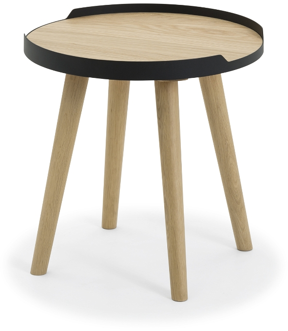 Elegant Hasseris Sidebord i Egetræ med Metalramme