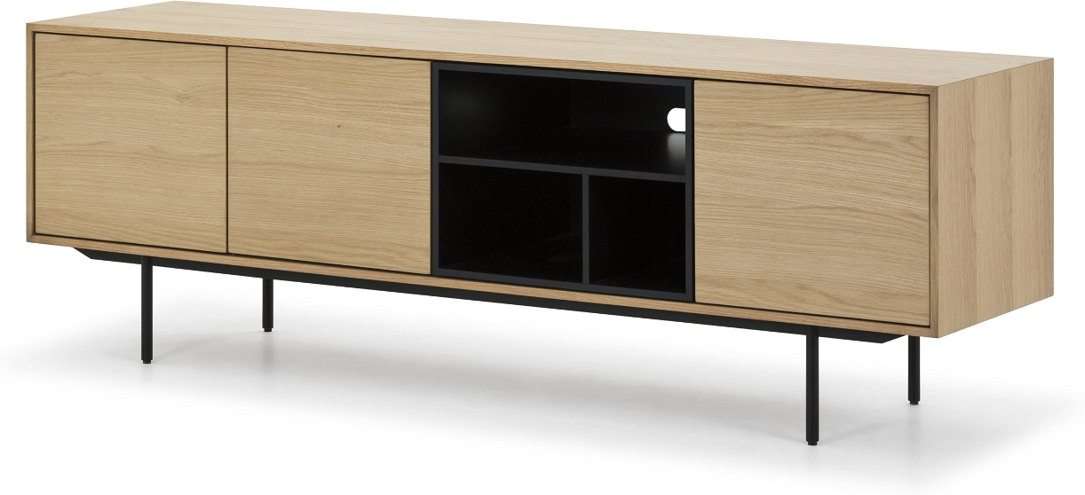 Elegant Hasseris TV-bord i Eg Natur med Skuffer og Hylder