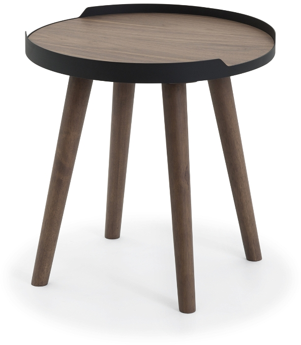 Rundt Sidebord Nielsen Design Hasseris - Ø47 cm i Valnød