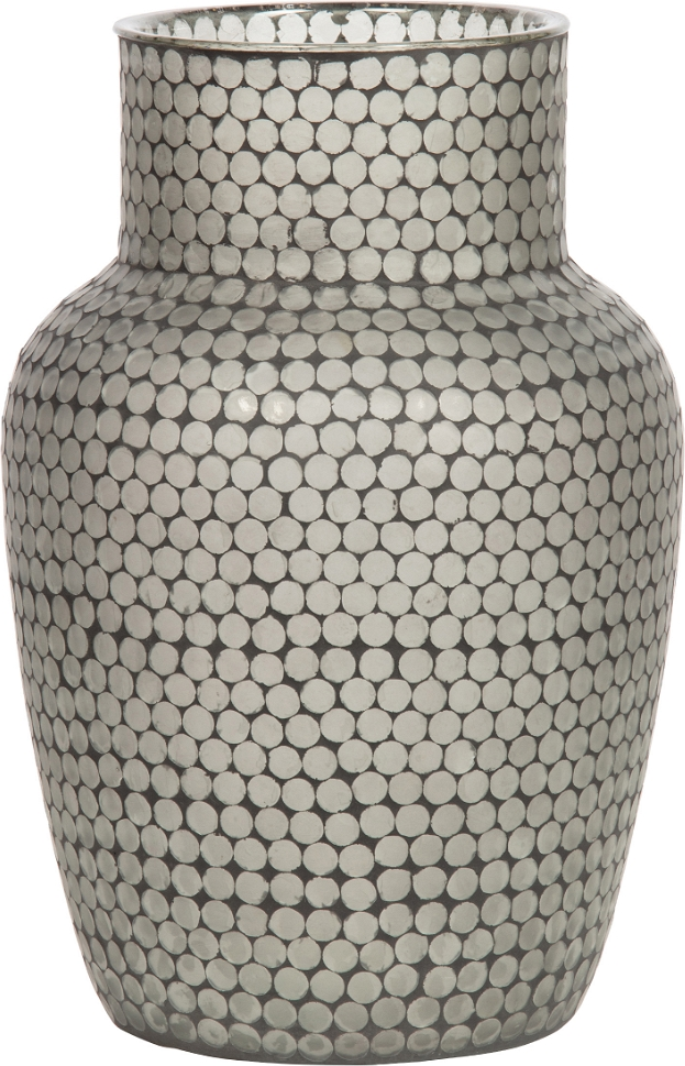 Glasvase Woood Exclusive Ace H45 X ø30 Cm Sort Diamant-mosaik  8714713108121