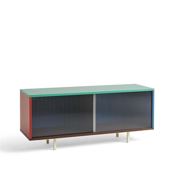 Farverig HAY Colour Cabinet Kommode med Glasdøre