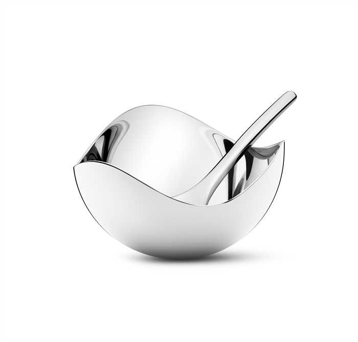 Georg Jensen Bloom Saltkar med Ske - Elegant Design