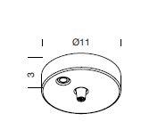 Ilti Luce Loftrosette med 2 Huller - Sort Designløsning