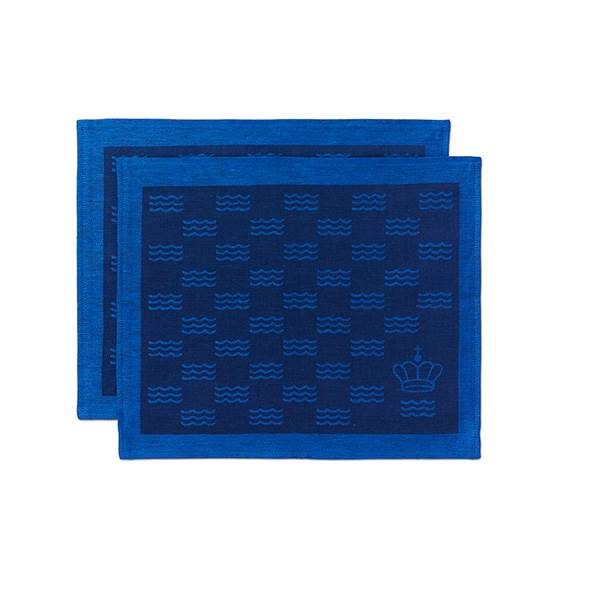 Royal Copenhagen Waves Dækkeserviet 45 X 35 Cm 2 Stk - Blå  5705140756194