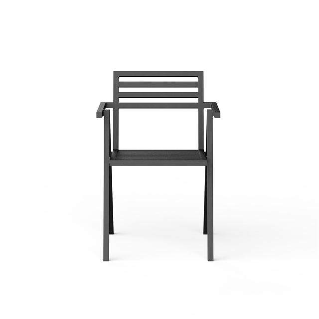 Nine 19 Outdoors Stacking Udendørsstol M Armlæn 2 Stk Sort  5740001929171
