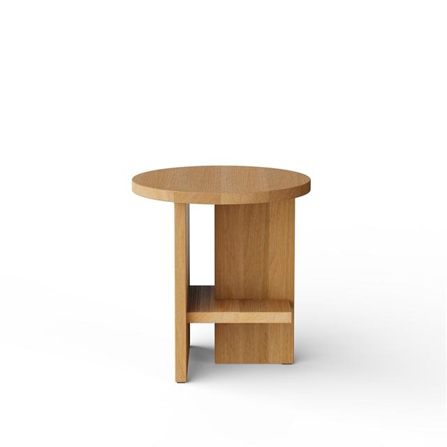 Nine Tee Rundt Egetræ Sidebord - Elegant Design