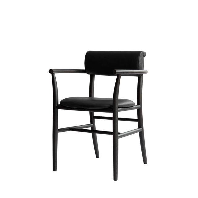101 Copenhagen Nama Spisebordsstol Med Armlæn Coffee Blackaniline Black Leather