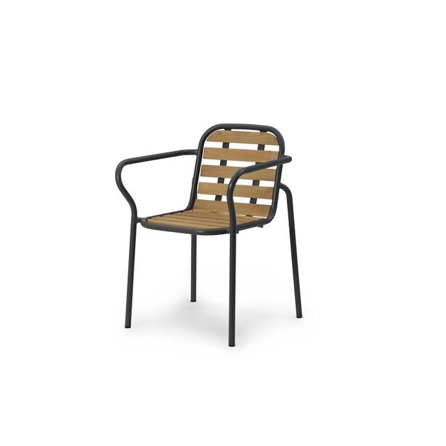 Normann Copenhagen Vig Udendørsstol i Sort Robinia