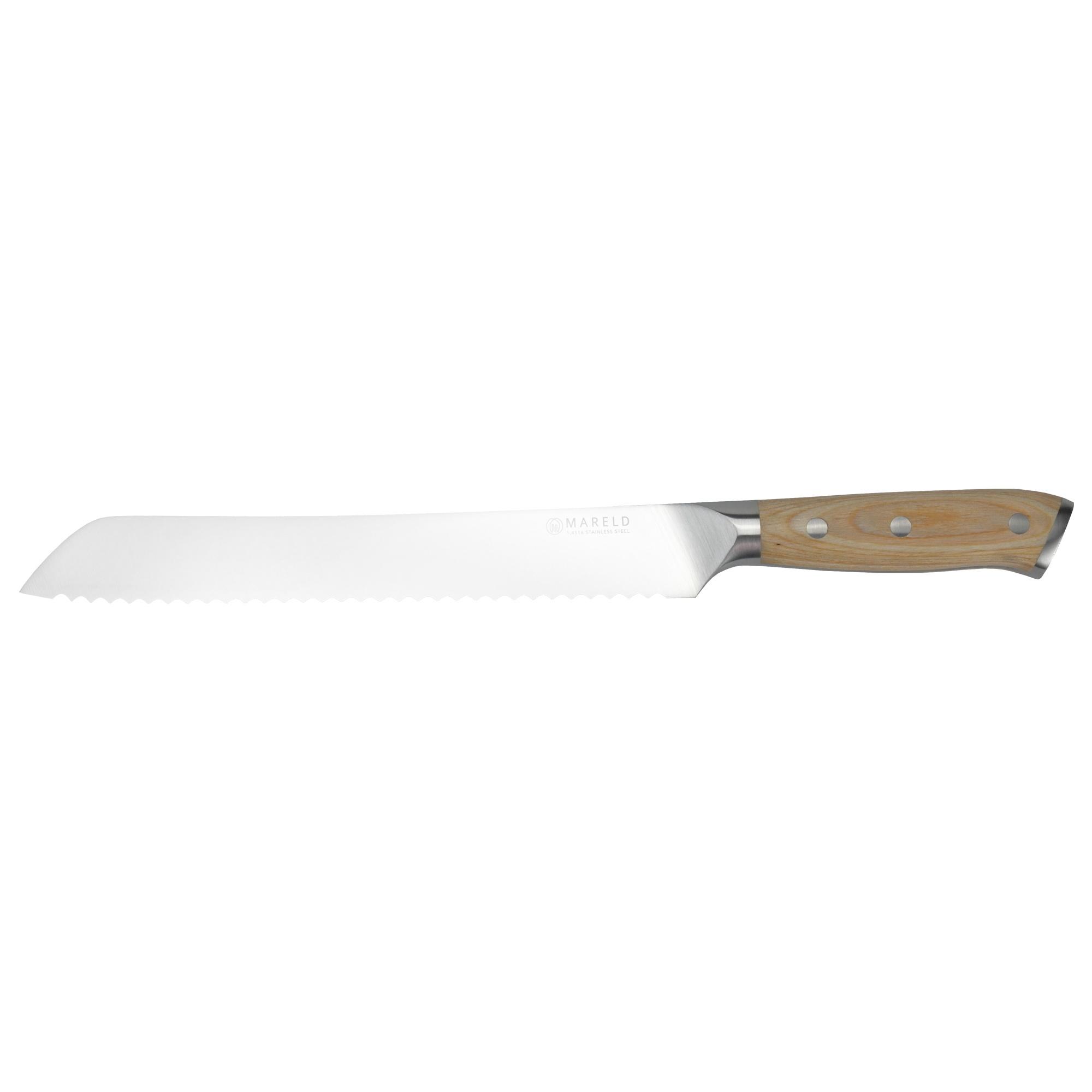 Mareld European Brødkniv 23 cm i Lys Træ - Køkkenmusthave