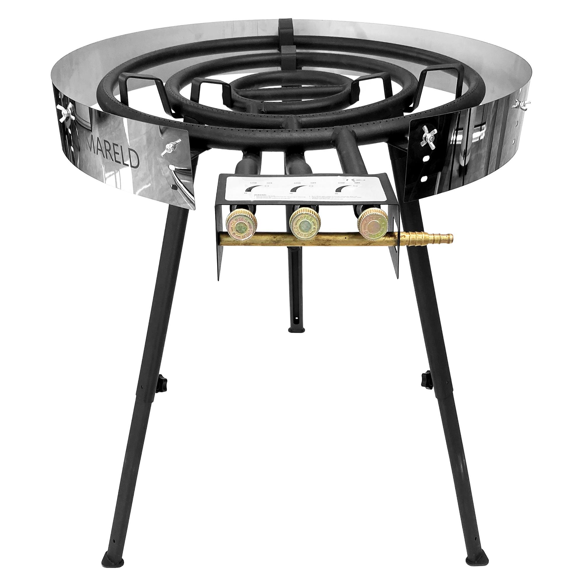 Mareld Gasbrænder Med 3 Ringe 78 Cm Sort  7350101113561