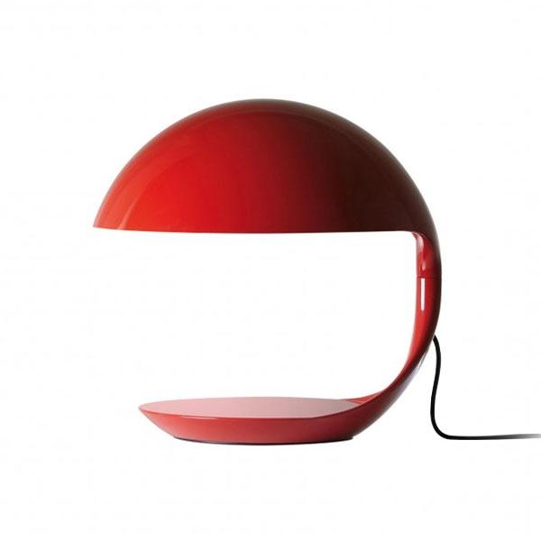 Cobra Bordlampe i Rød fra Martinelli Luce - Designet af Elio Martinelli