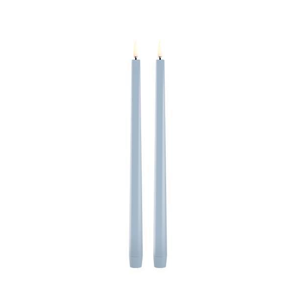 Uyuni Lighting Led Taper Kronelys H32 Cm Smooth 2 Pak - Sky Blue  5708311309137